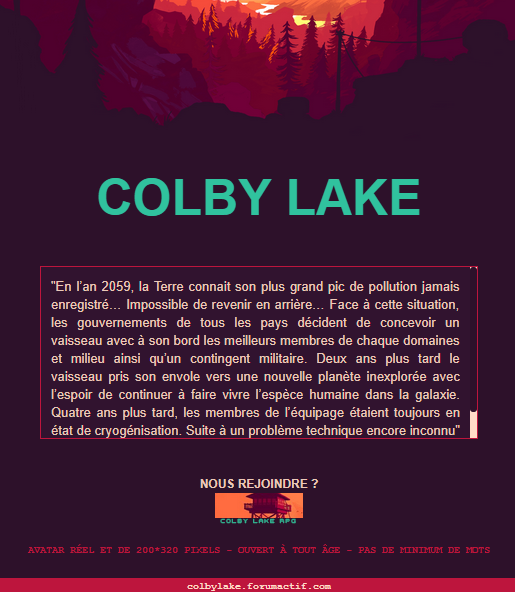 Codage publicité Colby Lake Halloween Forumactif