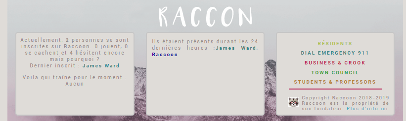 Codage index complet Raccoon qui est en ligne Halloween Forumactif PHPBB2